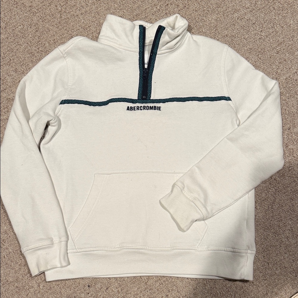 Abercrombie Kids Cream Half-Zip Pullover